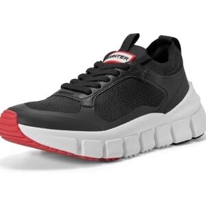 Hunter Black and Red Athletic Shoes